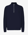 Colorful Standard Merino Quarter Zip Navy Blue Unisex Troyer blau