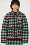 SKFK Loredi Jacket Damen Bio Baumwolle Karo Jacke grün braun