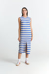 Suite 13 Sayula Dress Blue Stripe Damen Midi Kleid blau