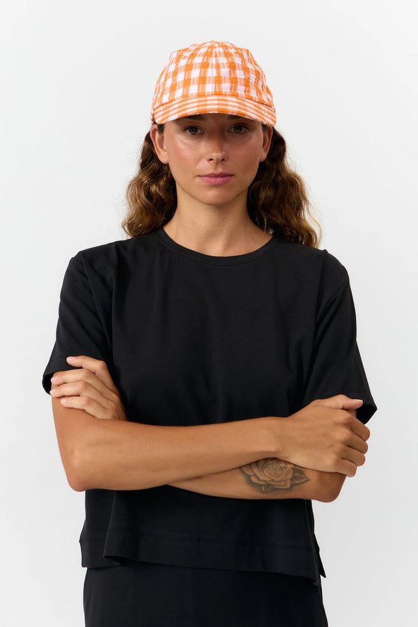 Suite 13 Check Orange Aura Cap Unisex orange