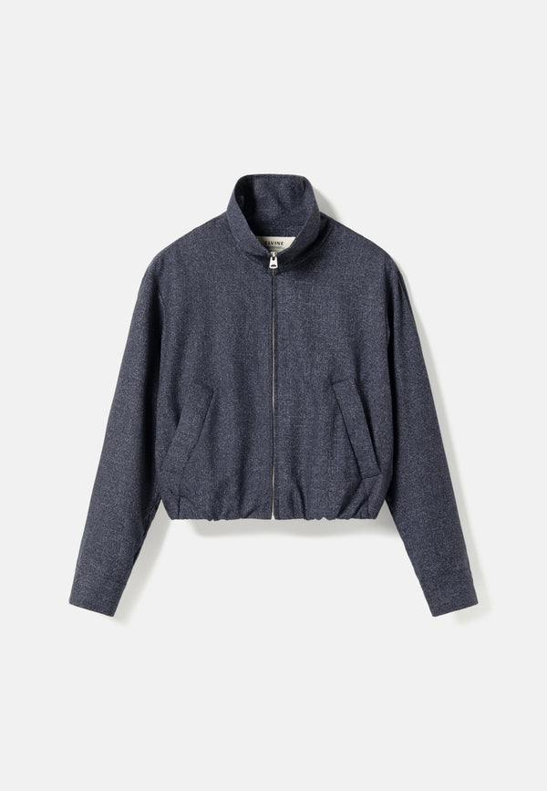 Elvine Enya Overshirt Navy Melange Damen Jacke Blouson blau