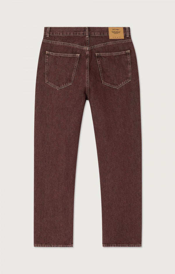 American Vintage Oshow Ballon Stone Raisin Jeans Herren dunkelrot