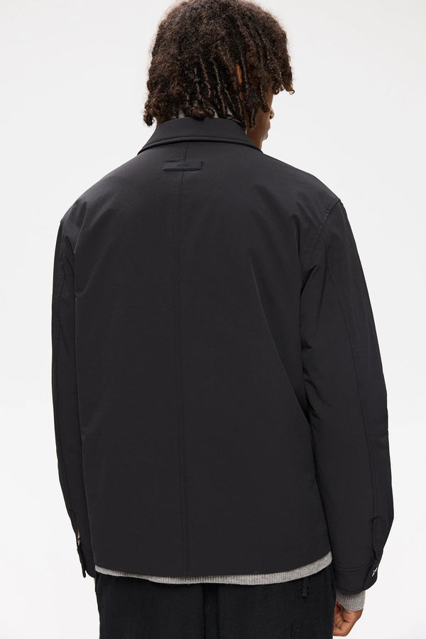 Elvine Bernt Black Nylon Stretch Jacke Herren schwarz