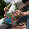 YKRA Sidepouch Umhängetasche Print Trippy Fish blau