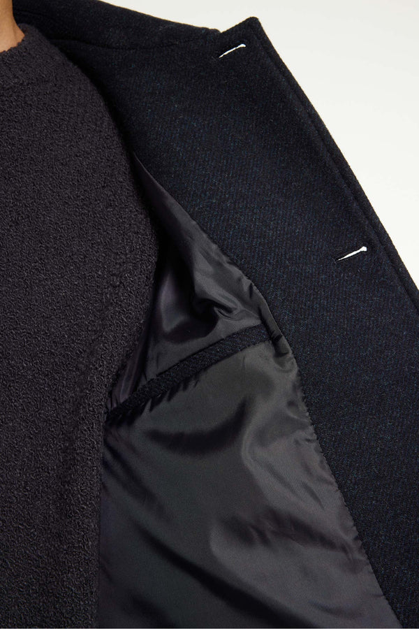 Elvine Ciaran Wolltwill Jacket Navy Melange Herren Wolljacke blau