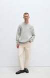 American Vintage Pullover Vito Herren hellgrau meliert