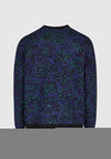 Cleptomanicx Scribbles Knit Black Crewneck Pullover Herren schwarz