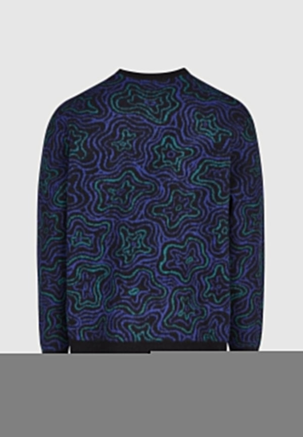 Cleptomanicx Scribbles Knit Black Crewneck Pullover Herren schwarz