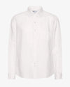 Colorful Standard Optical White Leinenhemd Herren weiss