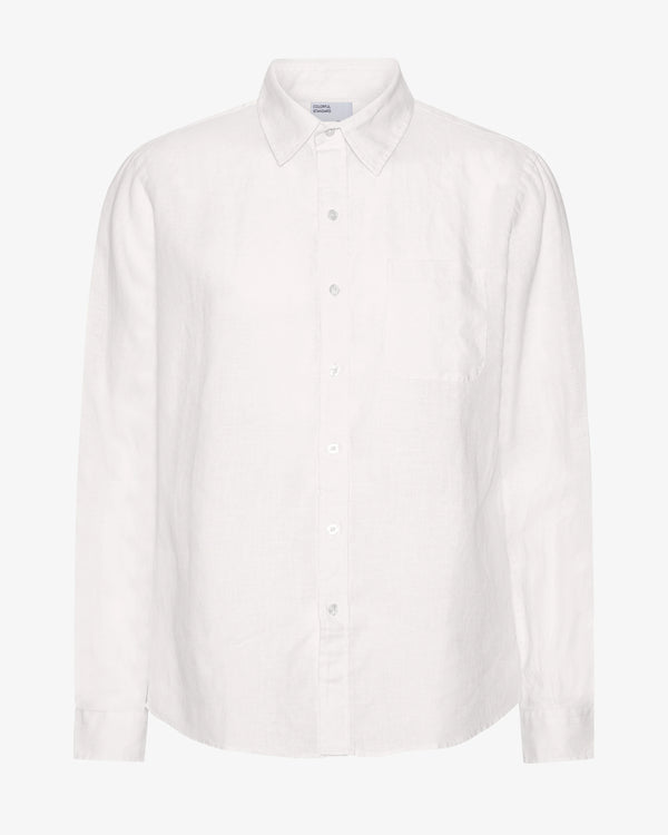 Colorful Standard Optical White Leinenhemd Herren weiss