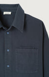 American Vintage Chemise Ample Overshirt Hemd Herren dunkelblau