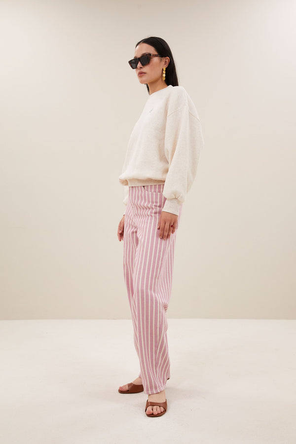 By-Bar Bibi Melange Lucky Everyday Sweater Damen Pullover hellcreme