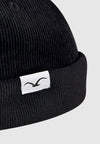 Cleptomanicx Brimless Cord Cap in Schwarz – Corddetail