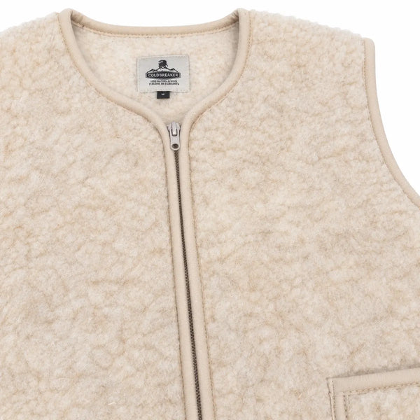 Coldbreaker Pepitko Wool Vest Wollweste Beige Wollweiß unisex