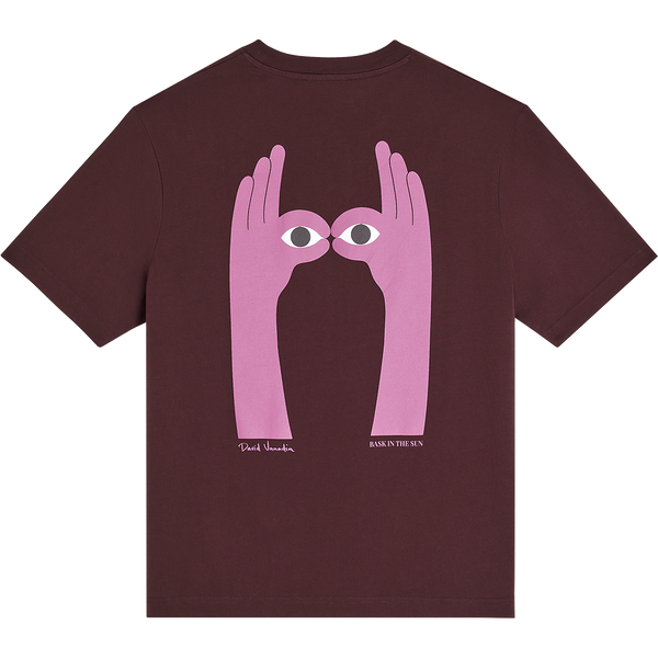 Bask in the Sun Look Tee Wine Herren T-Shirt Relaxed Fit weinrot