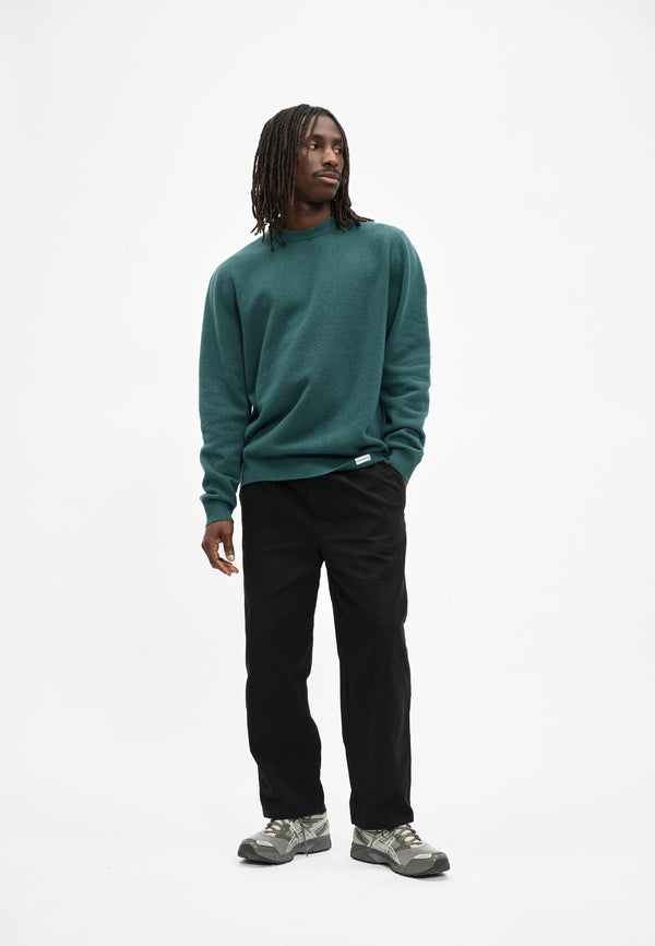 Cleptomanicx Soft Knit Jasper Teal Strickpullover Herren petrol