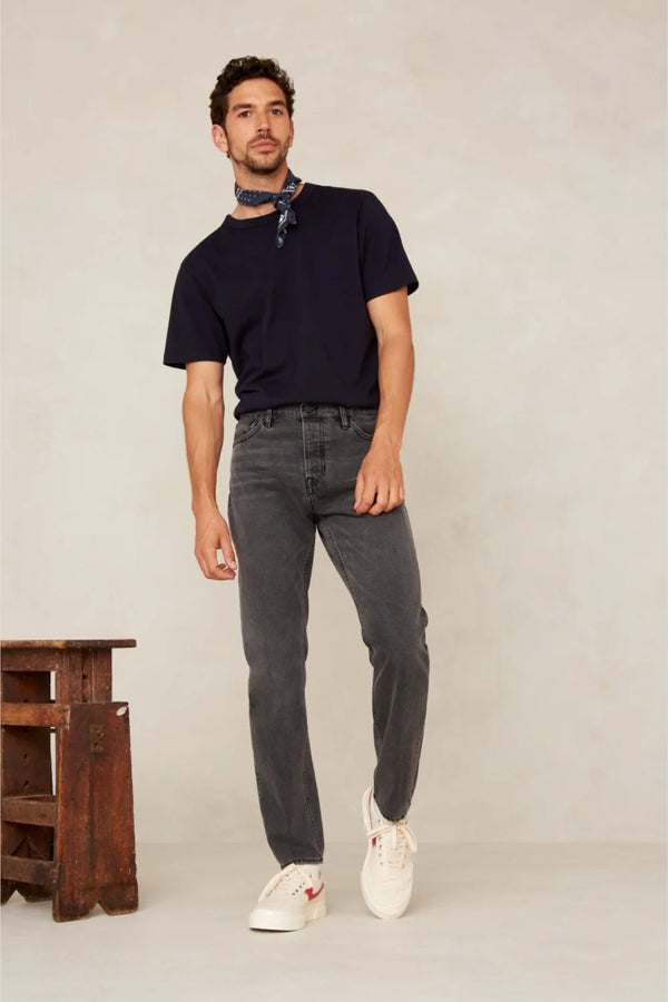 Kings Of Indigo Jerrick Holo Grey Worn 5 Pocket Jeans Herren grau