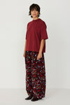 SKFK Zuntz-11-GOTs Shirt Burgundy Damen Loose Fit T-Shirt rotbraun