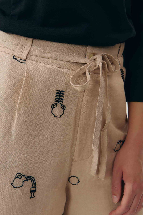 Suite 13 Ramala Embroidery Pants Hose Damen beige
