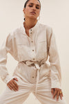 By-Bar Esra Popline Suit Almond Damen Jumpsuit creme