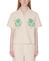 Obey Roses Embellished Natural SS Shirt Hemd Damen creme