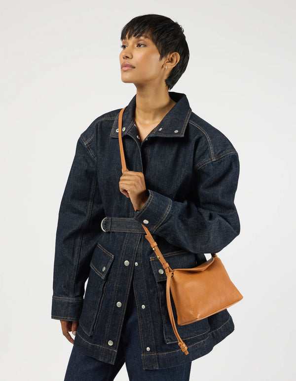 O MY BAG Sienna Mini Wild Oak Soft Grain Leather Handtasche Leder braun