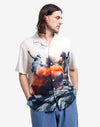 Olow Aloha Riot Off-White Shirt Kurzarm Hemd Herren creme