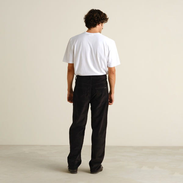 Dedicated Hamburg Corduroy Black Cordhose Herren schwarz – Rückansicht