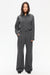 Elvine Dilay Mid Grey Melange Damen Bundfaltenhose Wide Leg grau