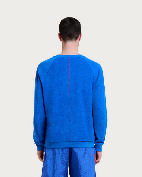 Homecore Aquae Cobalt Blue Frottee Sweatshirt Herren Blau