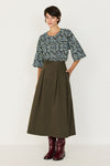 SKFK Eloisa GOTS Skirt Taupe Damen Midi Rock taupe