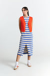 Suite 13 Sayula Dress Blue Stripe Damen Midi Kleid blau