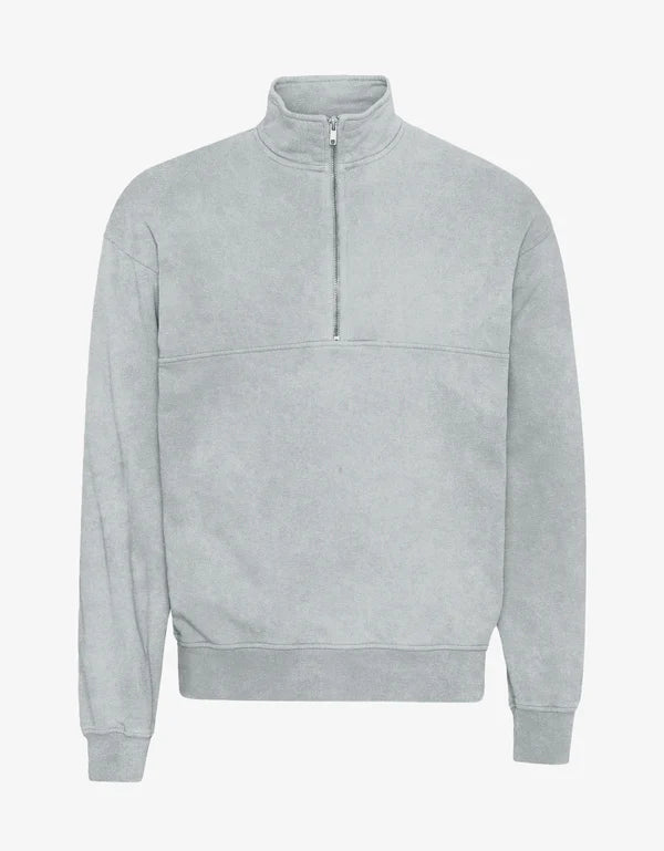 Colorful Standard Organic Quarter Zip Faded Grey unisex hellgrau
