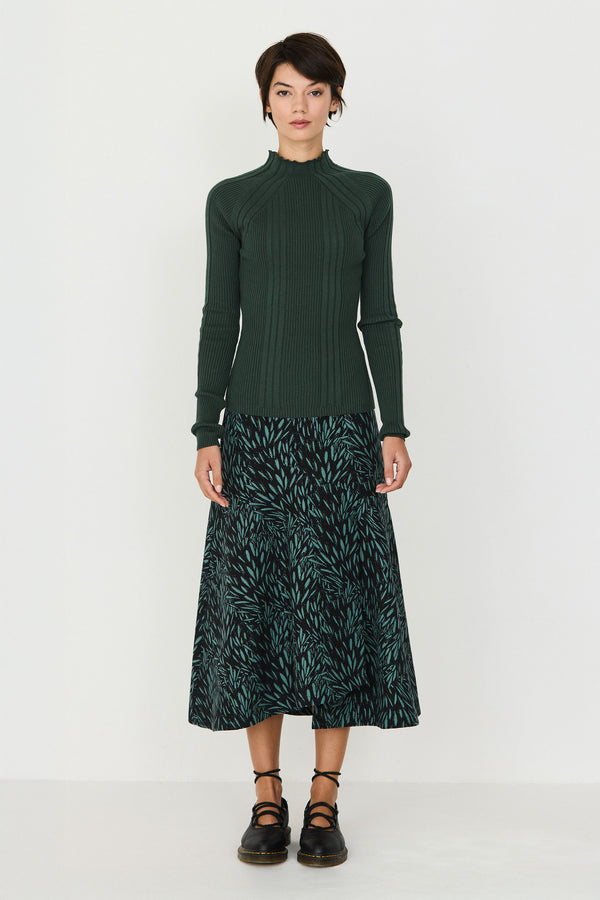 SKFK Anuket LS Shirt GOTS Dark Green Damen Longsleeve grün