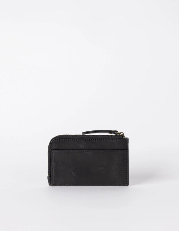 O MY BAG Lola Coin Purse Black Classic Leather Geldbörse schwarz