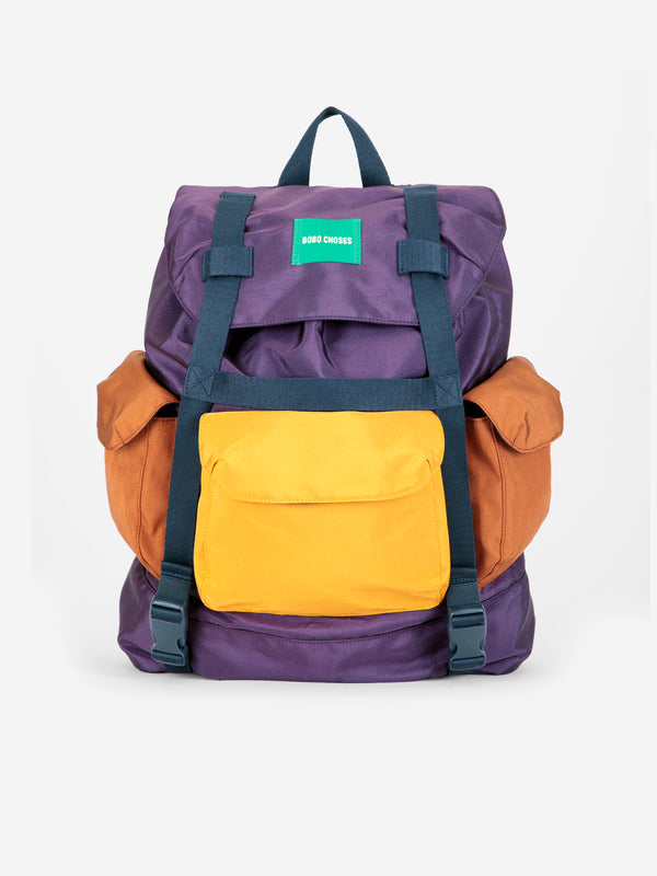 Bobo Choses Colorblock Backback Unisex Rucksack Oldschool violett