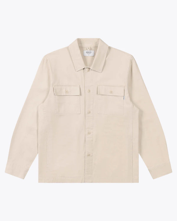 Wemoto Cotton Twill Worker Shirt Hemd Herren beige