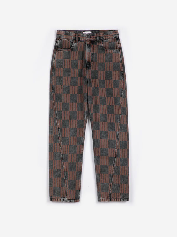 Bobo Choses Almost Moiré All Over Mom Fit Jeans Damen Barrel Leg grau