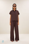 By-Bar Barley Tan Stripe Blouse Damen Bluse braun