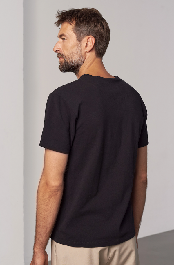 About Companions Liron Pique T-Shirt Herren schwarz