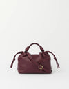 O MY BAG Kiki Mini Dark Cherry Soft Grain Ledertasche rot braun