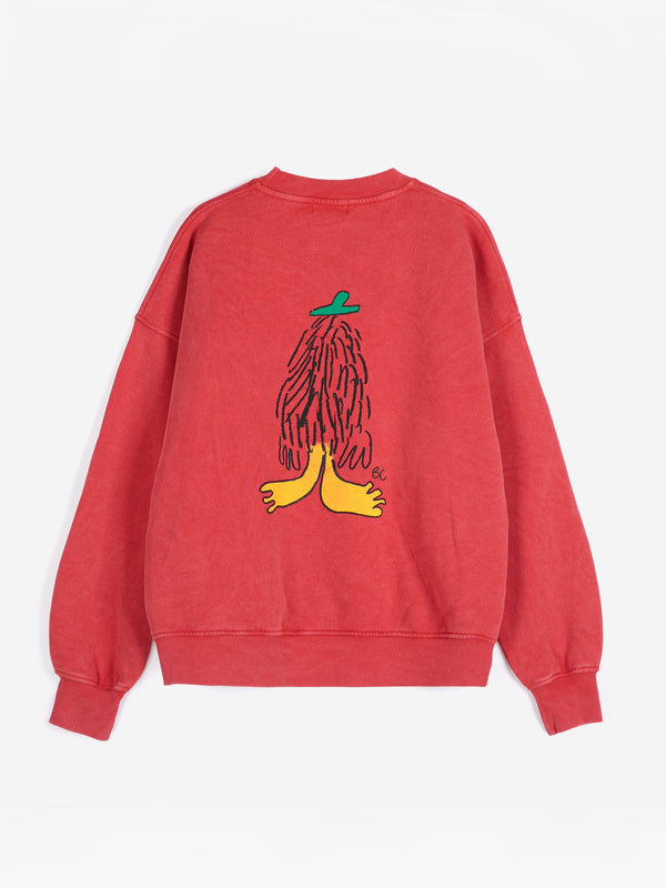 Bobo Choses Hidden Monster Crewneck Sweatshirt Damen Print rot