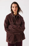 American Vintage Oshow raisin Jeansjacke Unisex bordeaux