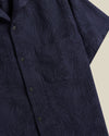 Portuguese Flannel Palm Kurzarm Hemd Herren dunkelblau
