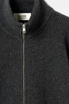 Elvine Joakim Dark Grey Melange Herren Strickjacke – Produktansicht 1
