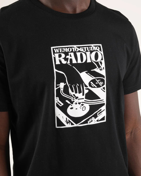 WEMOTO Turntable Printer Artwork Herren T-Shirt Print schwarz