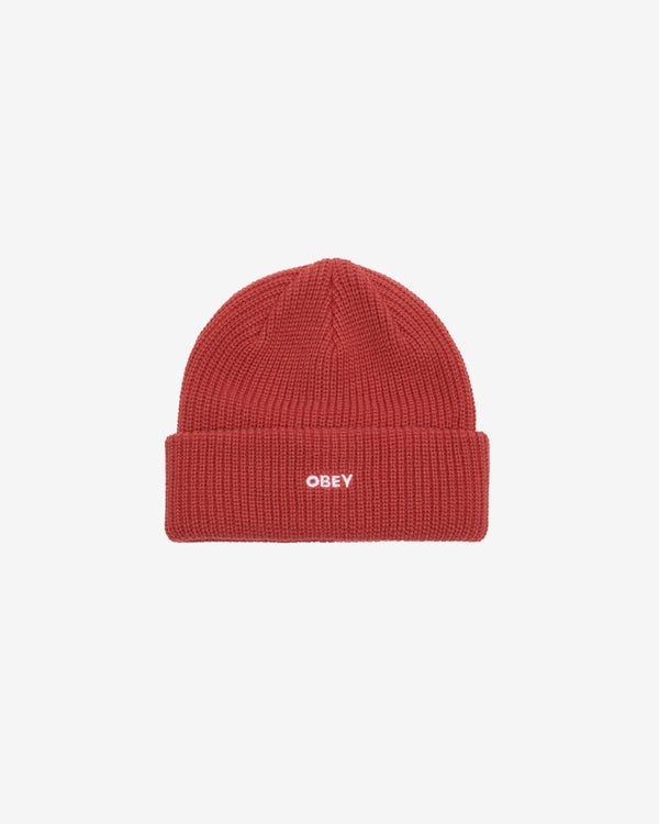 Obey Future Beanie Embroidered Logo Mütze unisex Mineral Red rot