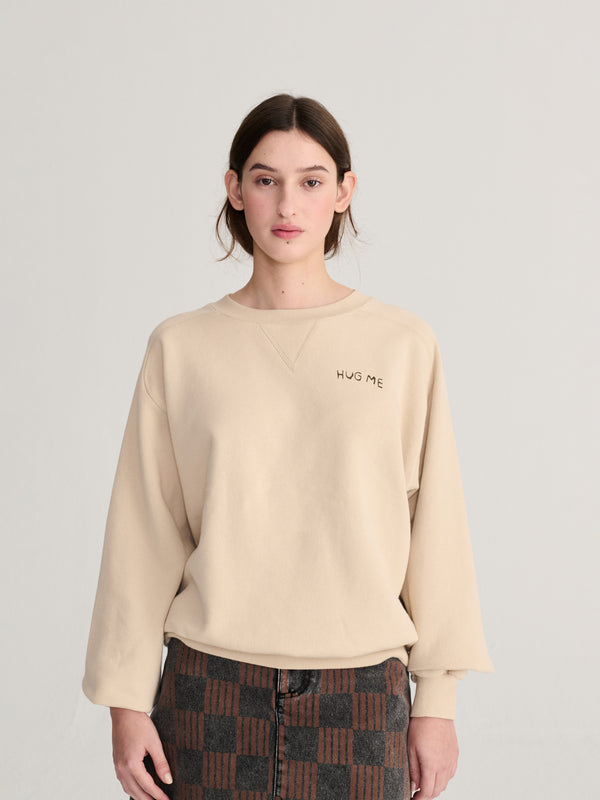 Bobo Choses Hug Me Sweatshirt Relaxed Fit Damen beige