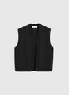 Maison Anje Besco Cardigan Weste Ebene Damen Alpaka Wolle schwarzbraun