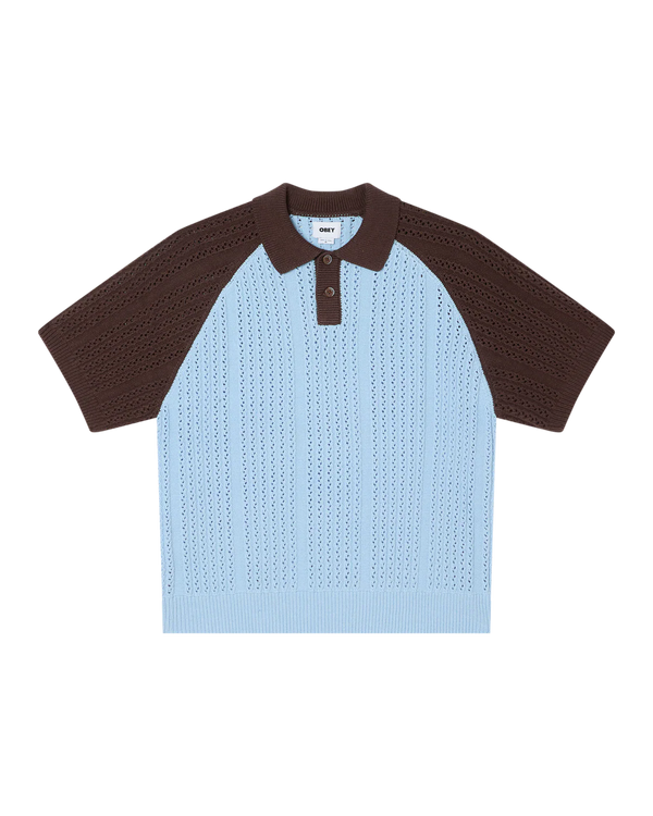 Obey Skyway Multi Abel Polo Sweater Shirt Herren blau